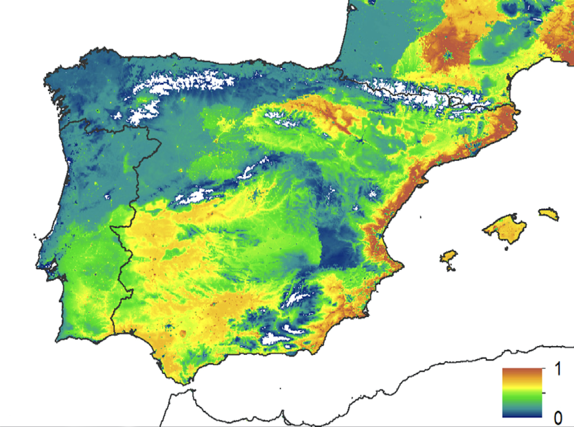 Mapa de favorabiidad de Culex pipiens